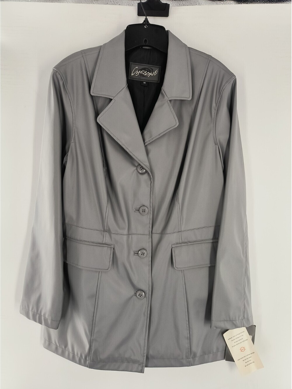 Cyclone Women's Jacket Gray Size M NWT Wipe Down Material 040